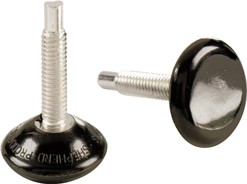 9444 1-1/4" Threaded Stem Furniture Glides, Phenolic, Black, 4-pack