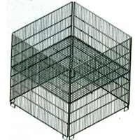 R40-cldb-sq Collapsible Zinc Dump Bin, Square 24" X 24" X 32"