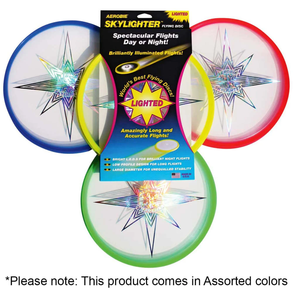 Aerobie Skylighter Lighted Flying Disc - 12 Inch, Assorted Colors