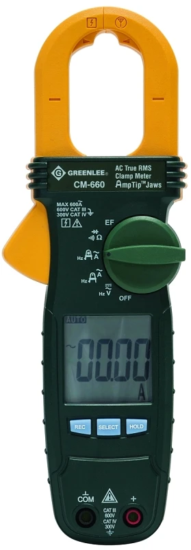 Cm-660 Clamp Meter, 600a Ac, 600v Ac/dc, True Rms, Lcd Display