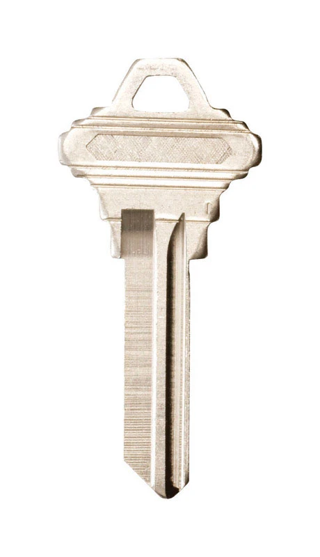 35-100c Nickel-plated Brass Key Blank, 5-pin Sc1, Single Sided, 50 Pk