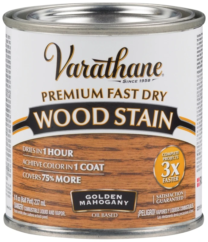Varathane 262033 Fast Dry Interior Wood Stain, Oil-Based, Golden Mahogany, 1/2-Pt. Varathane 262033 Fast Dry Interior Wood Stain, Oil-Based, Golden Mahogany, 1/2-Pt.