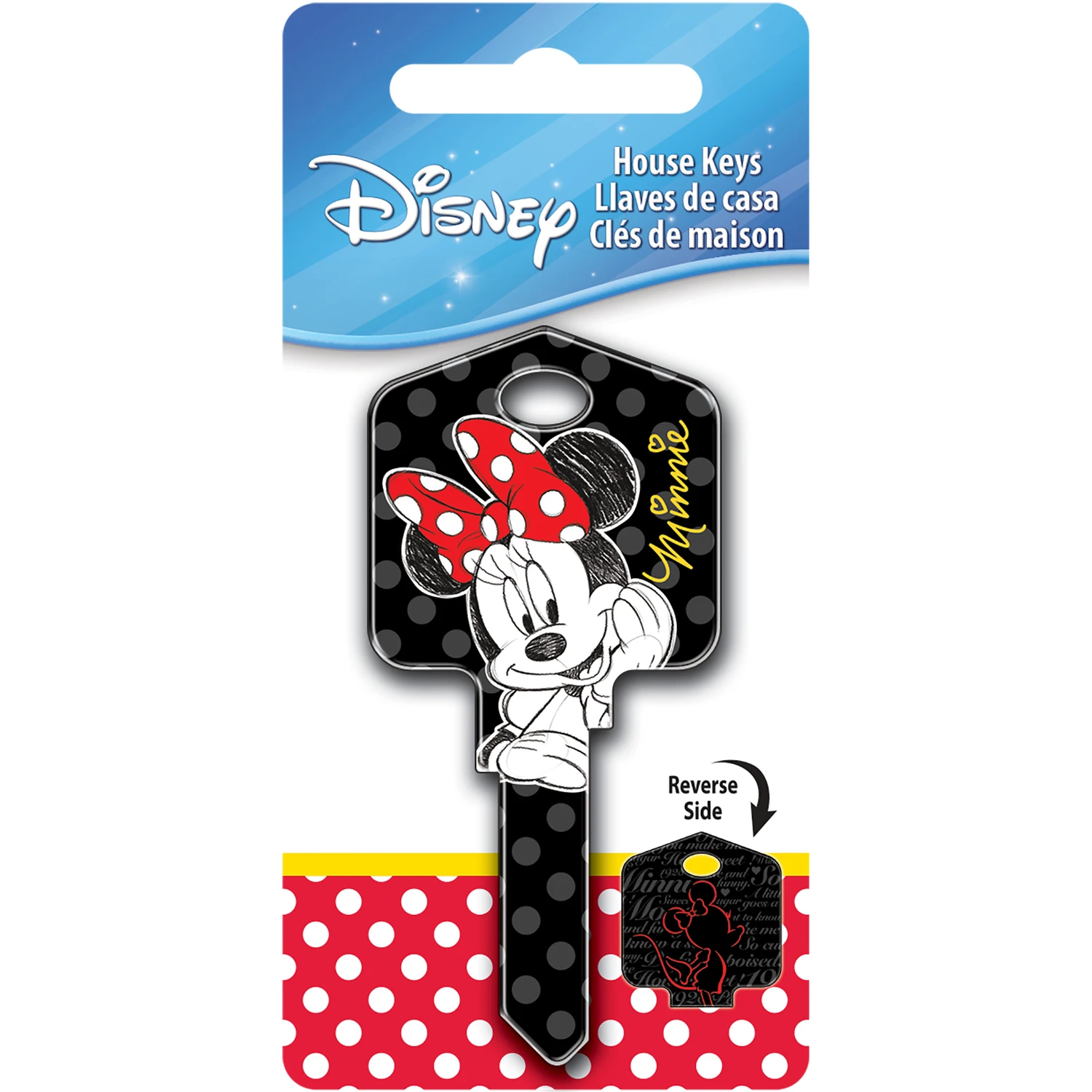 Painted Key Blank, Disney Minnie Mouse