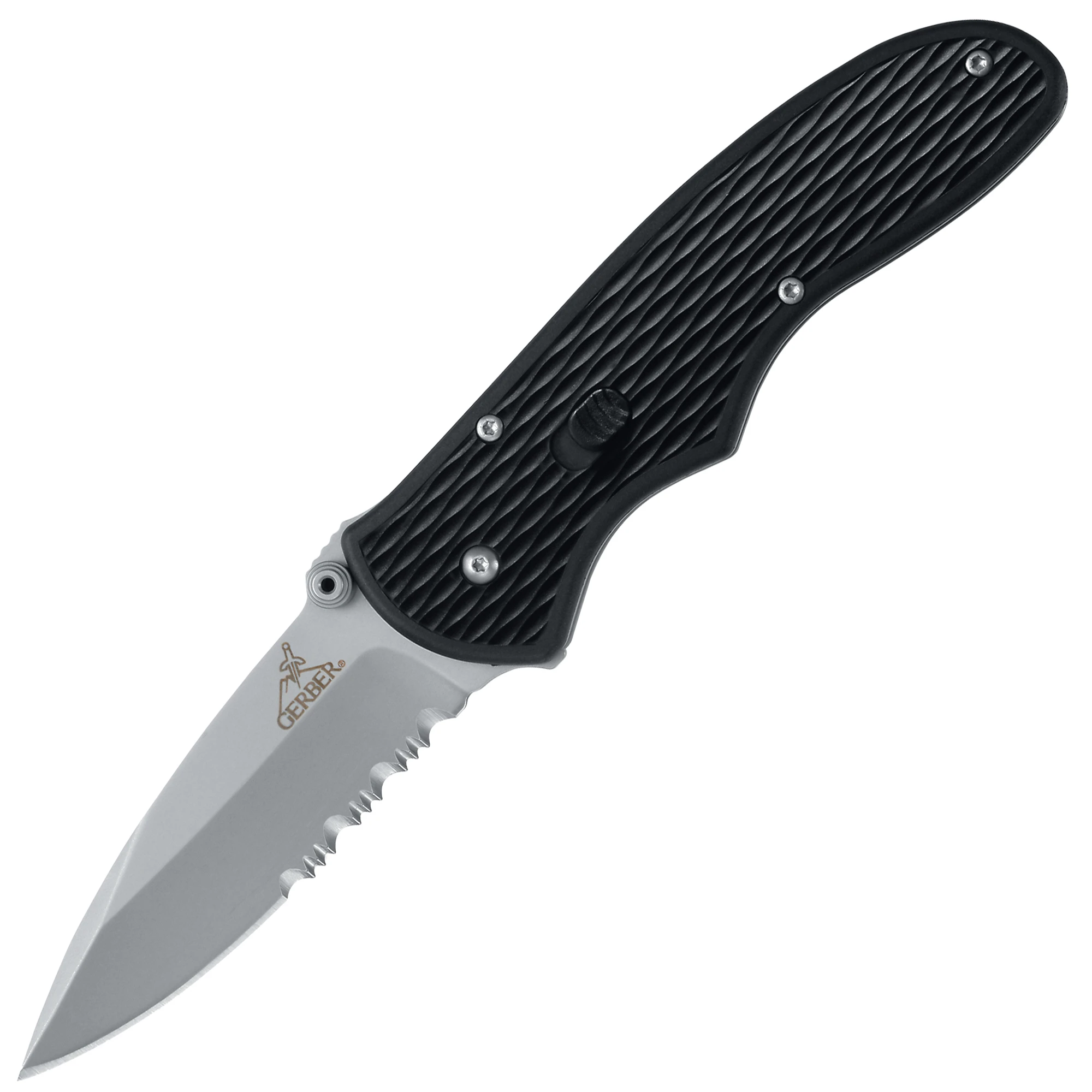 22-47161 Folding Knife, 2.99 In L High Carbon Stainless Steel Blade, Black Handle
