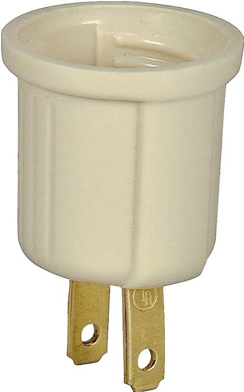 738v-box Ivory Keyless Socket Adapter, 660 Watt, 1-outlet