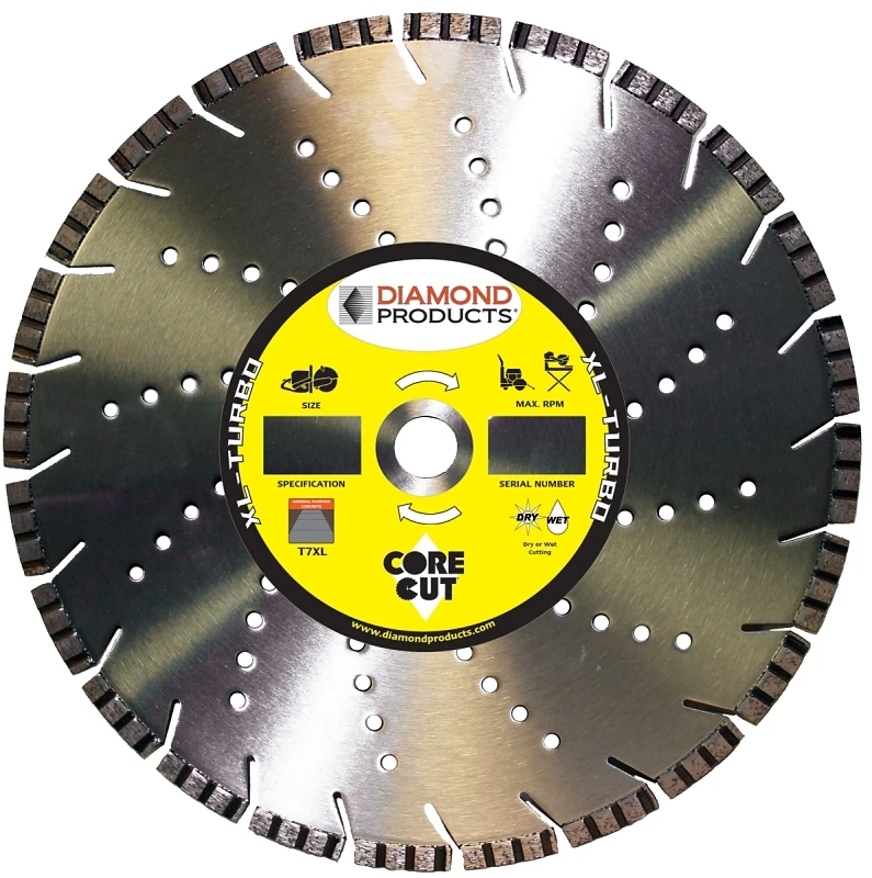 19312 Turbo Xl Segmented Saw Blade, 14 In Dia, Universal Arbor