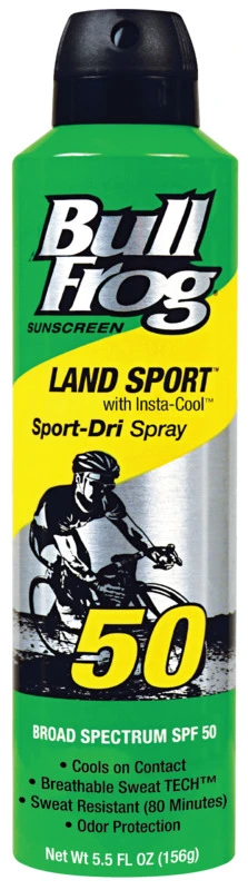 Bull Frog Land Sport, Continuous Spray Sunscreen SPF 50 - 6.0 oz