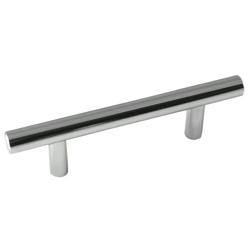 Melrose 3 In. Polished Chrome T-bar Cabinet Drawer Pull, Model 87026, Steel