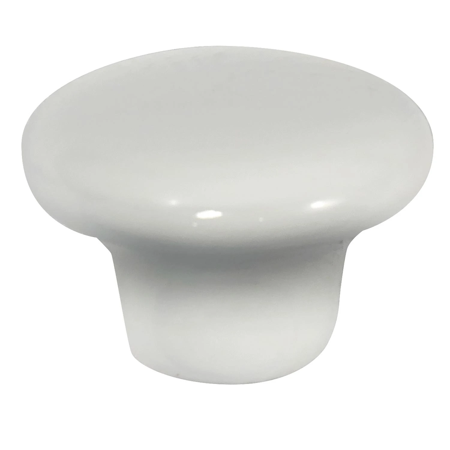 02942 White Porcelain Round Cabinet Knob 1.25 In. D, 1 Pk