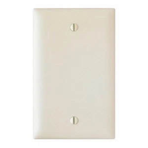 Pass & Seymour Wall Plate, Blank, Nylon, Light Almond