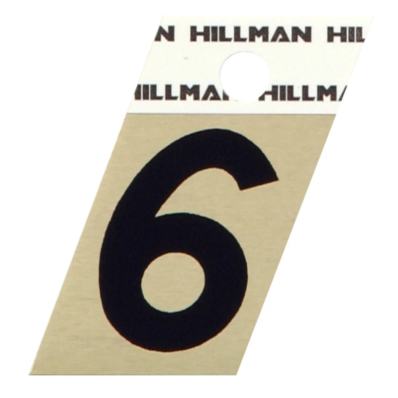 Hillman 2.2-in Reflective Black House Number 6