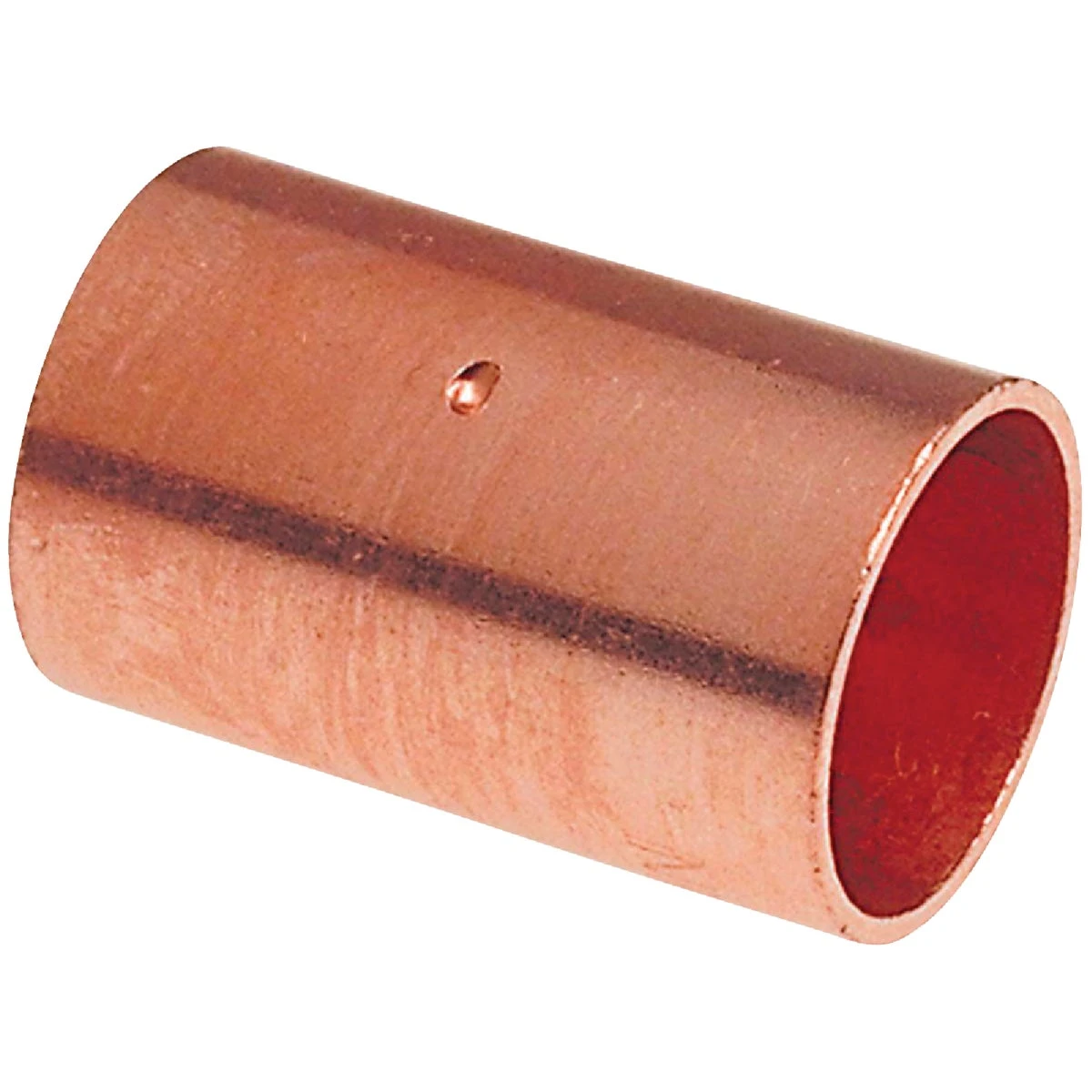 Copper Pipe Coupling With Stop, 1/2 In. CxC
