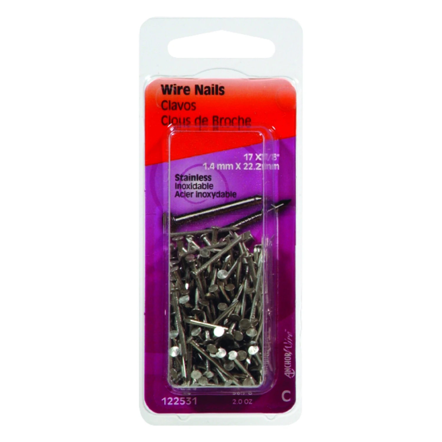 Stainless Steel Nails, 7/8-In. x 17 Gauge , 2 oz.