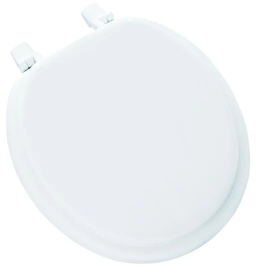 Round Closed Front Soft White Toilet Seat With Top-tite Hinges Round Closed Front Soft White Toilet Seat With Top-tite Hinges