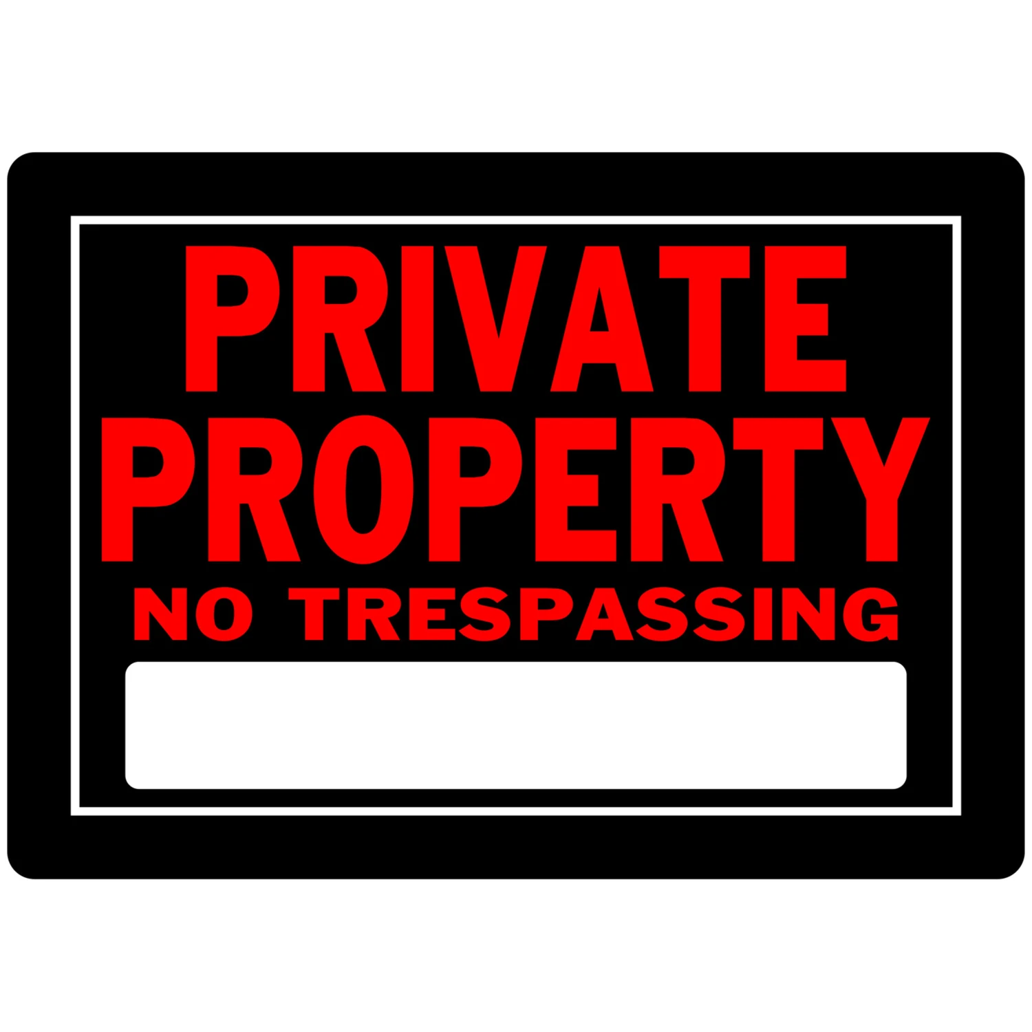 Private Property No Trespassing Sign, 10 x 14-In.