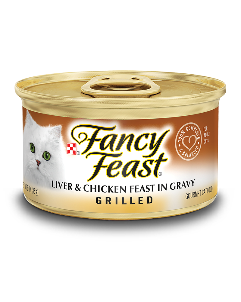 Cat Food, Grilled Liver & Chicken, 3 oz. Can