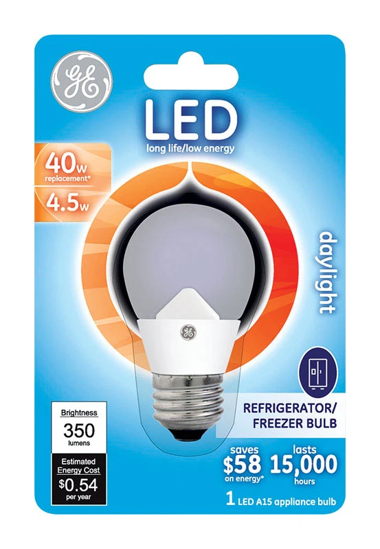 GE Lighting 4.5 watts A15 LED Bulb 350 lumens Daylight 40 Watt Equivalence A-Line