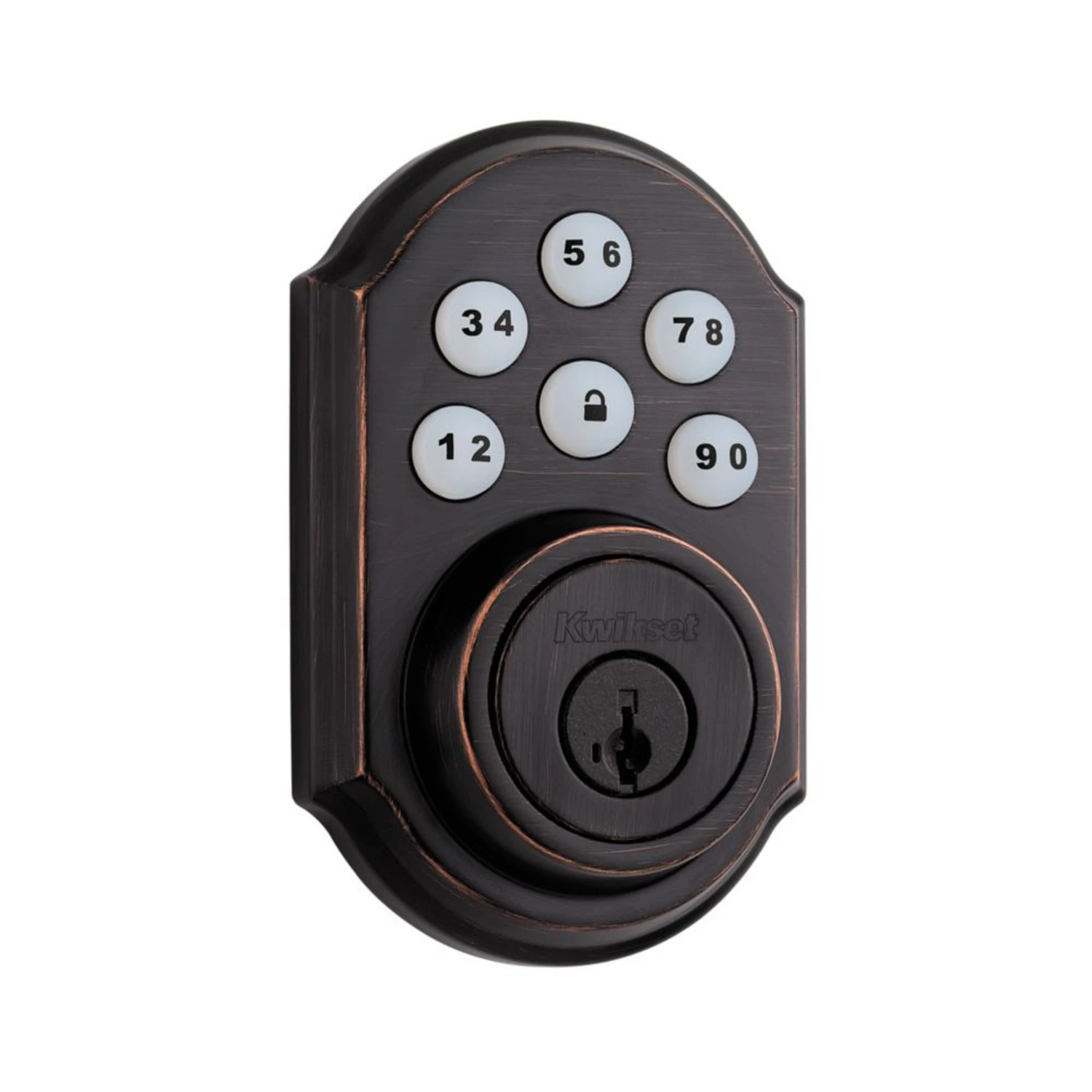 Smartkey Venetian Bronze Electronic Deadbolt Model 99090-019, Single Cylinder