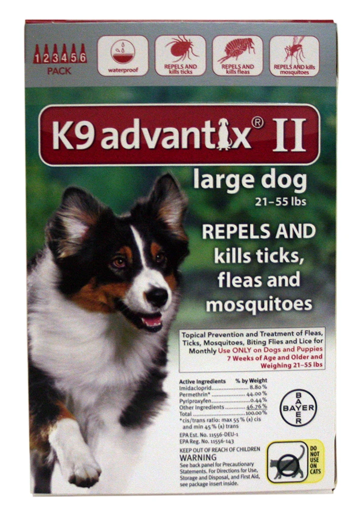 K9 Advantix II Topical Large Dog Flea & Tick Treatment, Pack of 6, 6 CT