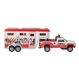 Animal Rescue Truck And Trailer Set - 1:32 Scale With Lights & Sirens
