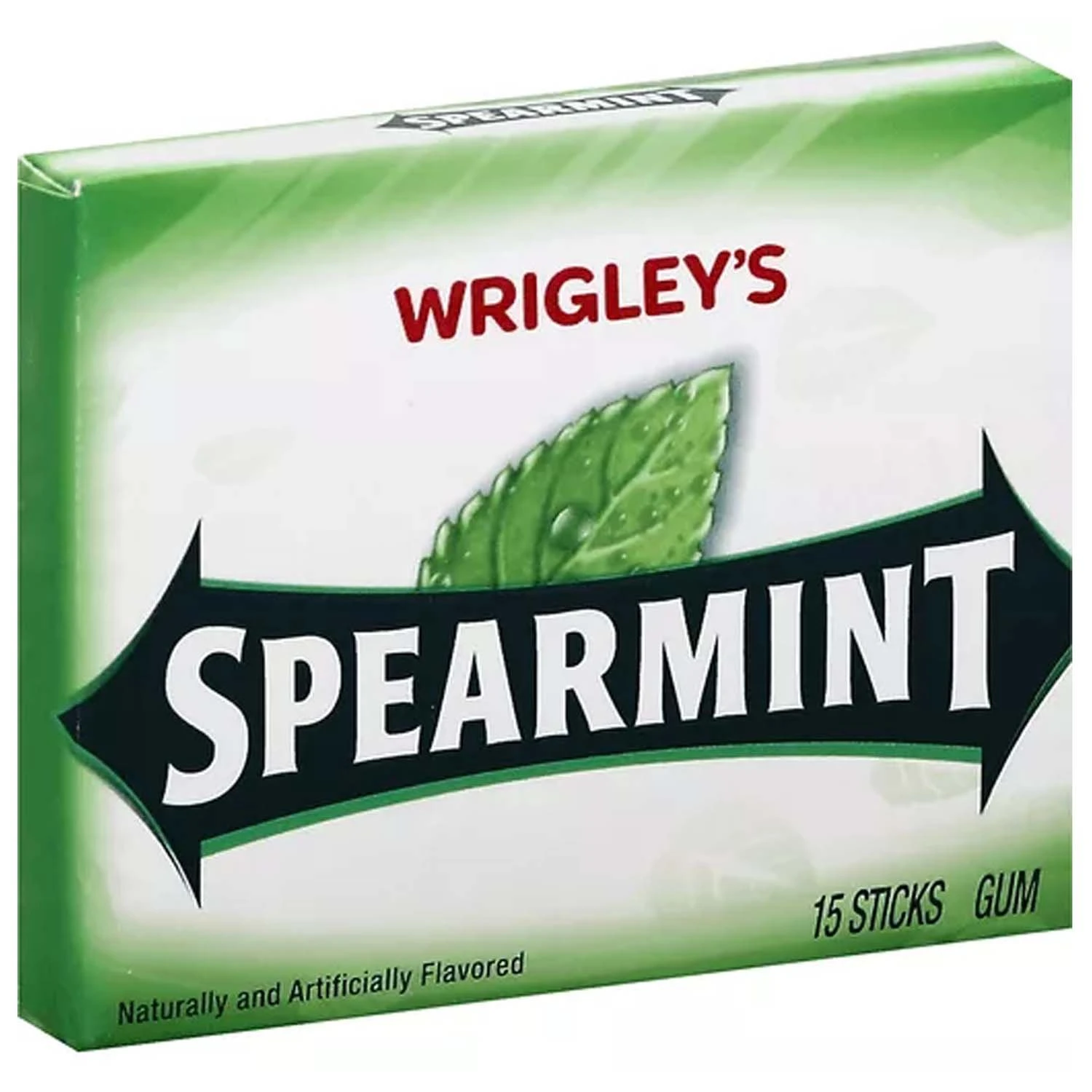 Spearmint Chewing Gum, Slim Pack, 15 Pieces, Model 29031, 10 Pk