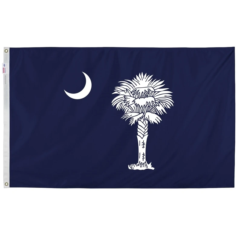 South Carolina State Flag 3 Ft. H X 5 Ft. W Nylon With Brass Grommets