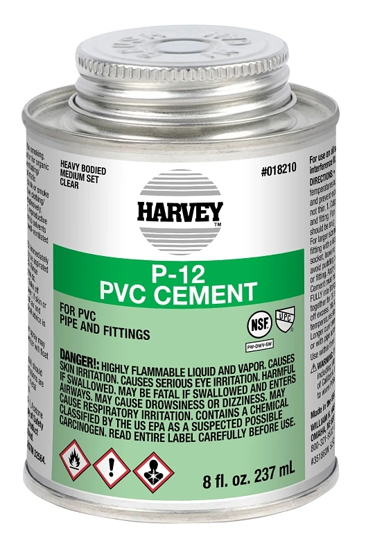 018210-24 Heavy Bodied Pvc Cement, 8 Oz Dauber Can, Clear Liquid