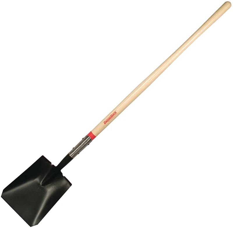 44363 Square Point Shovel, 48 In Ashwood Handle, 9.5 In Steel Blade