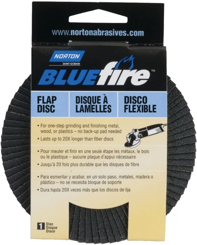 03212 4-1/2 In Flap Disc, 5/8-11 Arbor, Coarse P60 Grit, Zirconia Aluminum