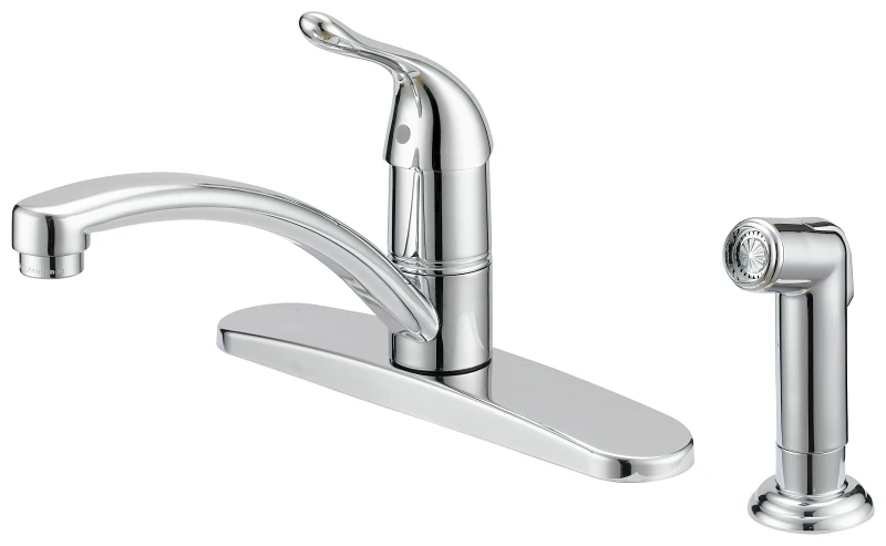 67534-1001 Kitchen Faucet, 1 Handle, 8-inch, Chrome, 1.8 Gpm, Spray