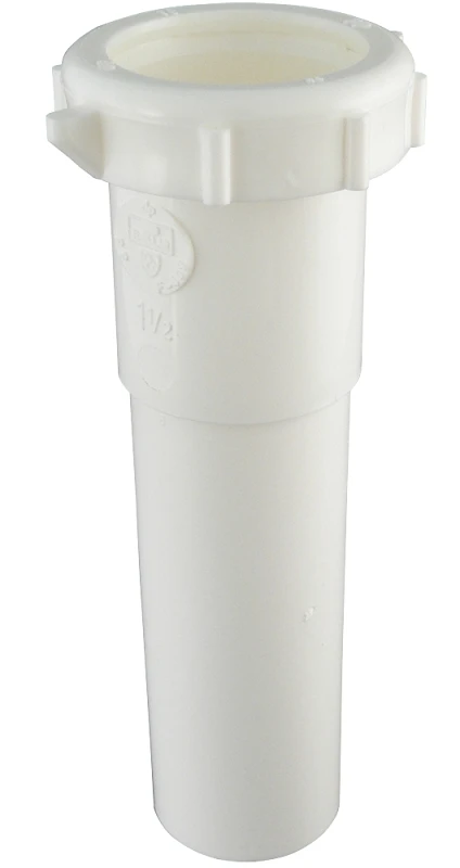 Pp55-2w 1-1/2 In X 6 In Slip Joint Extension Tube, Polypropylene, White