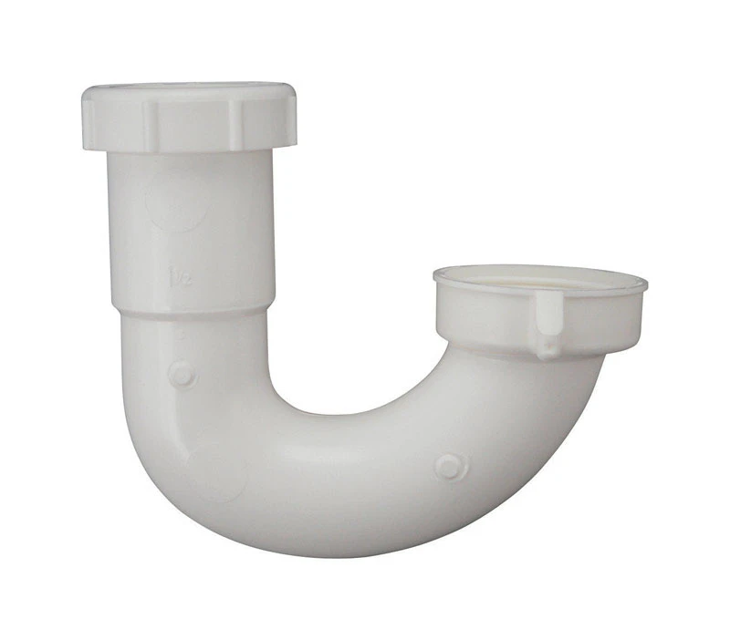 Pp66-2w J-bend Sink Trap, 1-1/2 X 1-1/2 & 1-1/4 In, Plastic, White