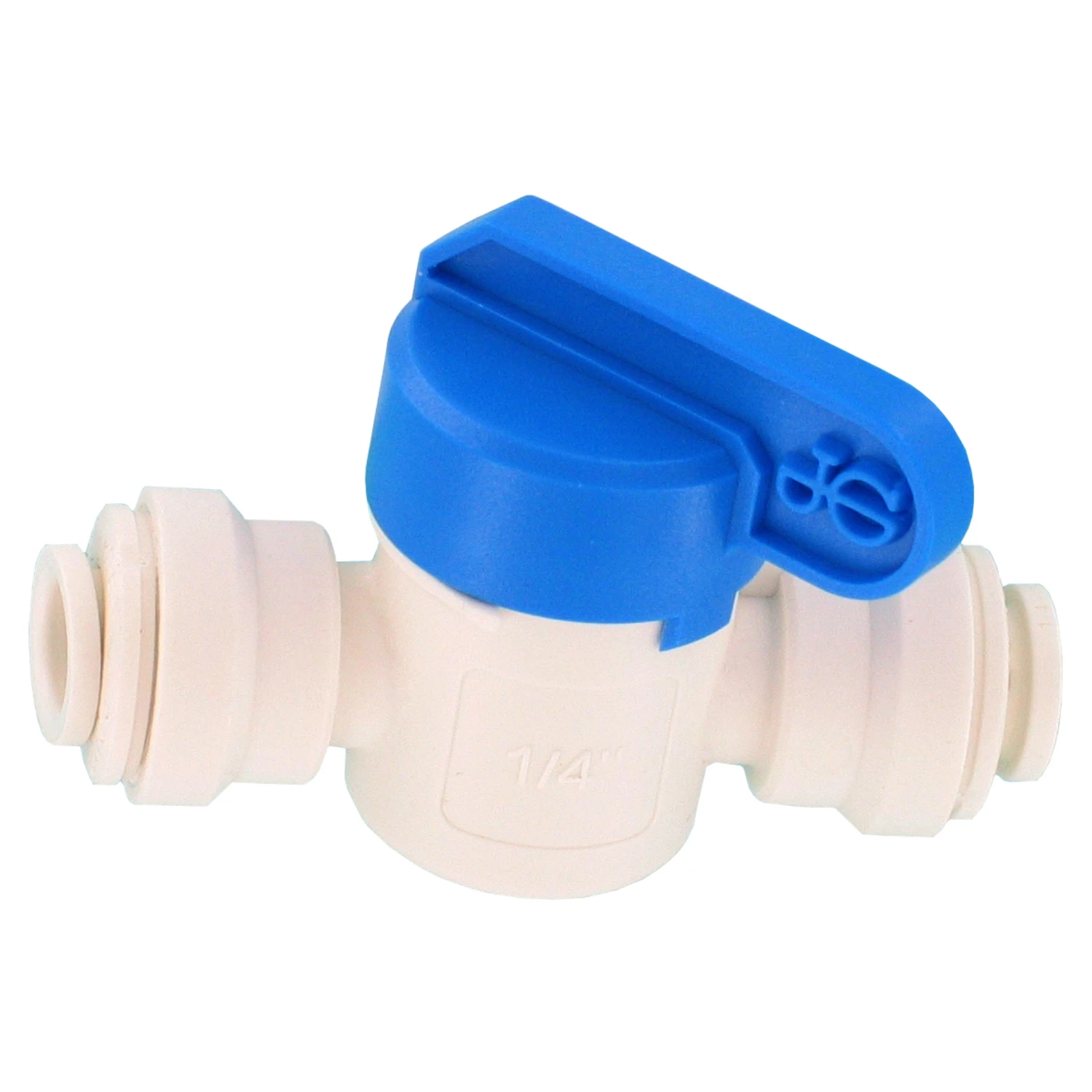 Ppsv040808wp Shut-off Valve, 1/4 In Connection, Polypropylene Body