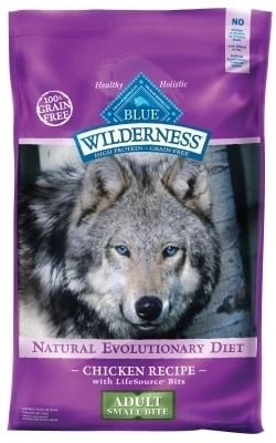 Wilderness Grain Free Adult Small Bite Chicken Recipe Dry Dog Food, 24 Lbs.