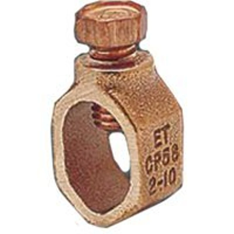 Cp58 Bronze Ground Clamp For 1/2 To 5/8 In Rods, #10 To 2 Awg Wire