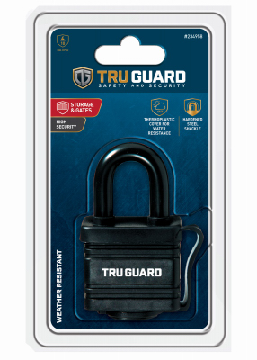 1-9/16 Inch Weatherproof Covered Laminated Steel Padlock Model 1804d