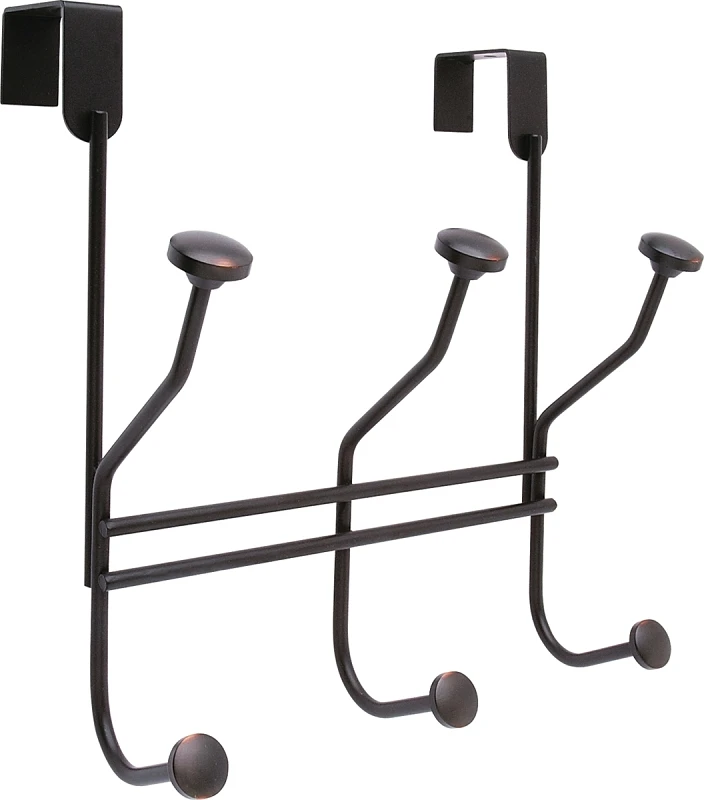 H55548orb 3-hook Over-the-door Hook, Oil-rubbed Bronze, 9-5/16 In. L