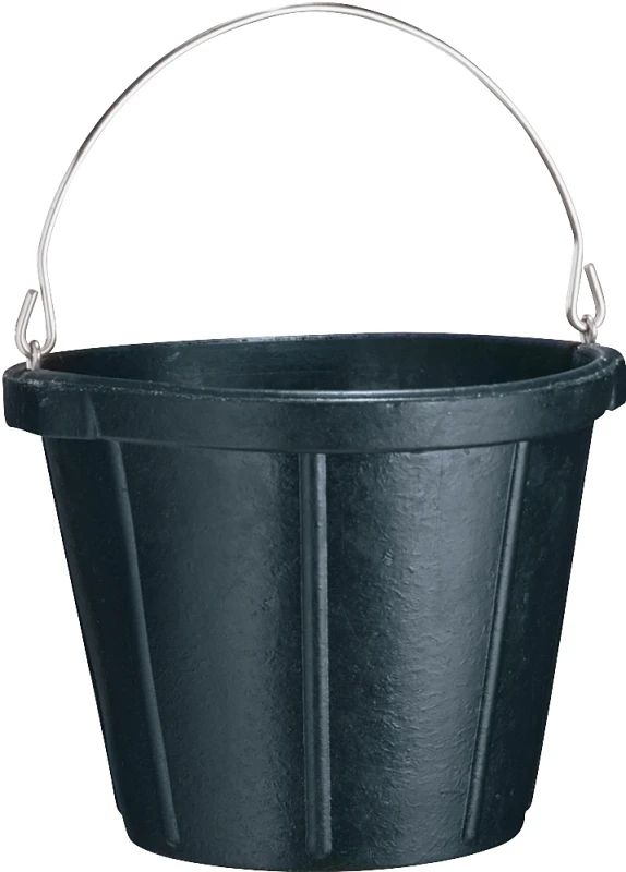 N200-10 Heavy Duty Rubber Pail, 10 Quart, Black