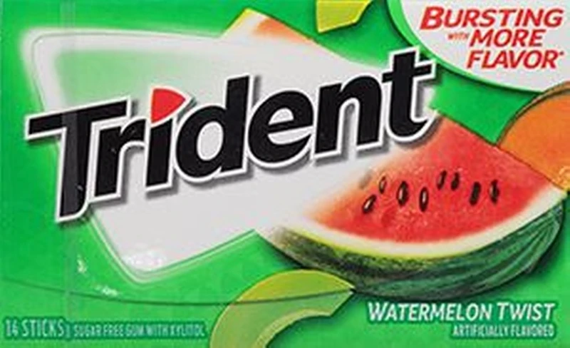 Trident Sugar-free Gum Watermelon Twist, 1.1 Oz, 18 Sticks, Model 655458