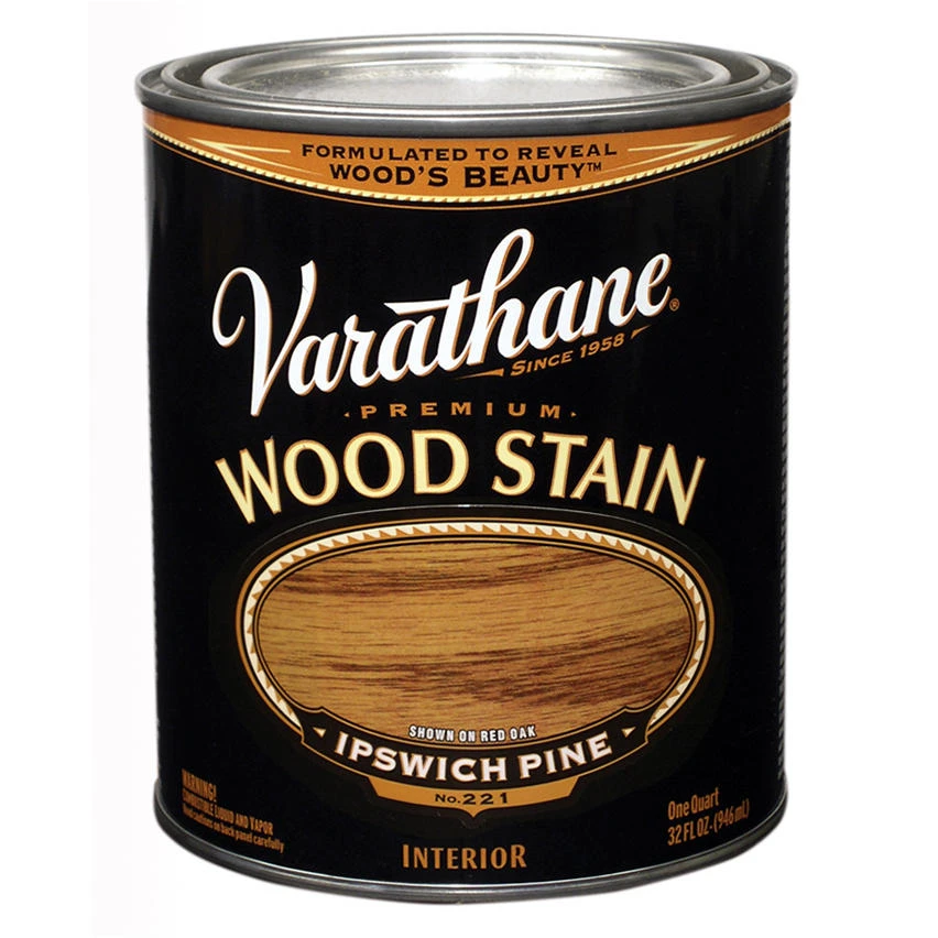 Ipswich Pine Premium Oil-based Interior Wood Stain, Quart - Model 211714h