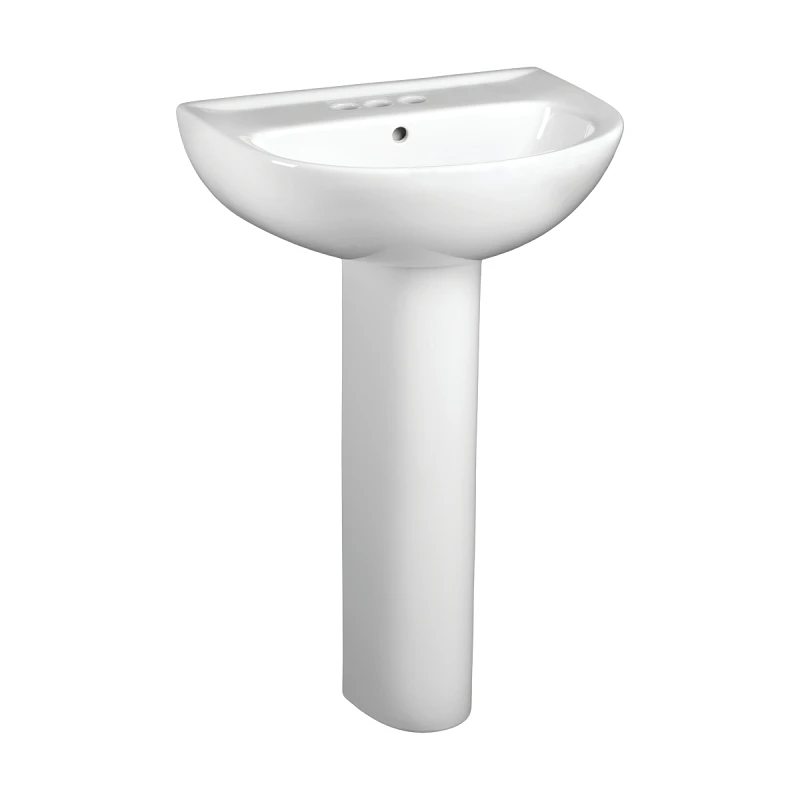 Evolution Pedestal Lavatory Sink Top, White, 22 In.