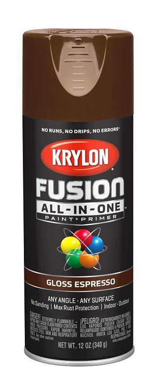 Fusion All-In-One Spray Paint + Primer, Gloss Espresso, 12-oz.