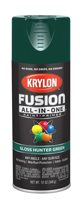 Fusion All-In-One Spray Paint + Primer, Gloss Hunter Green, 12-oz.