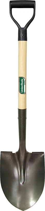 43106 Round Point Digging Shovel, 8.5 In Blade, 28 In Hardwood Handle