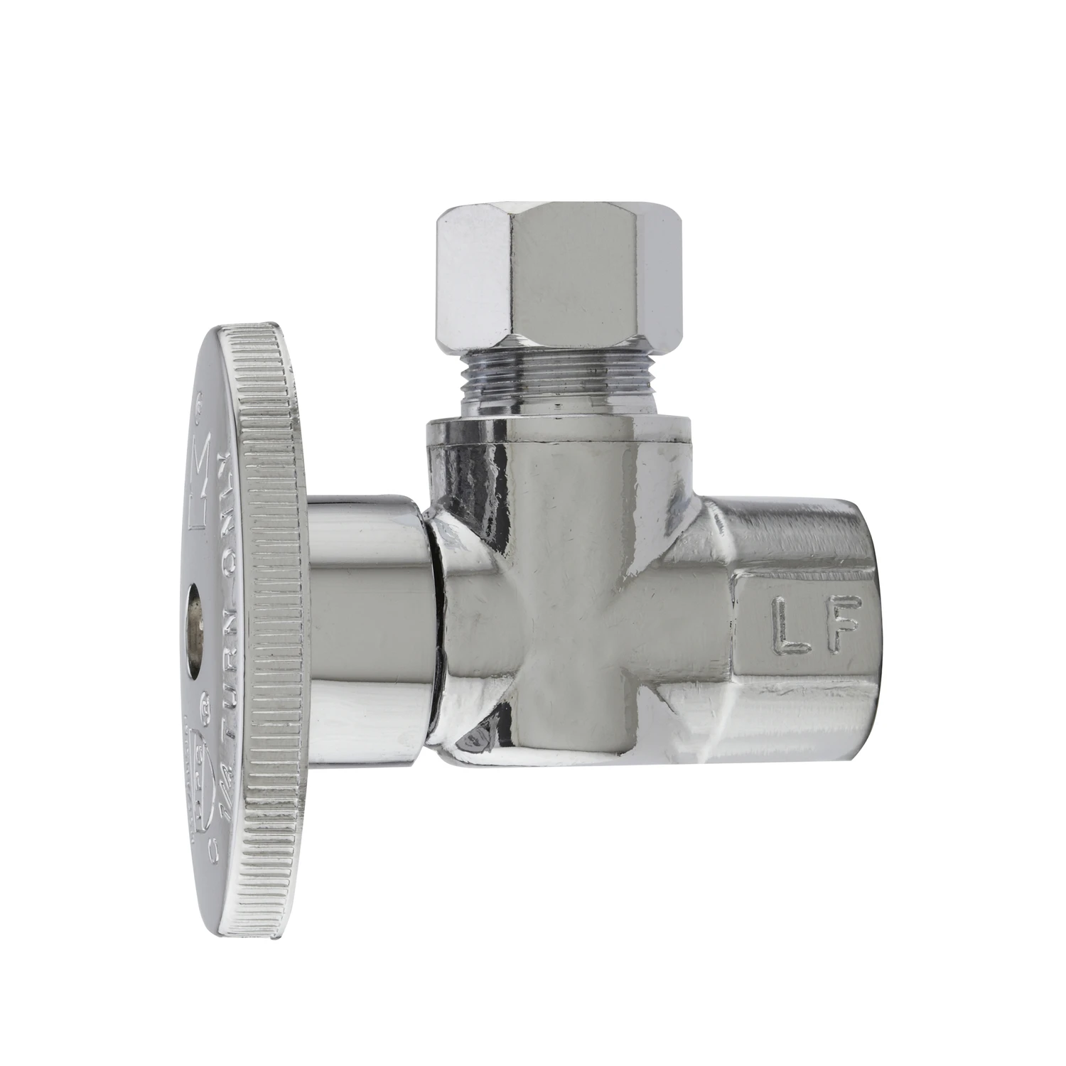 Pp50pclf 3/8 X 3/8 In. Brass Angle Shut-off Valve With Chrome Finish
