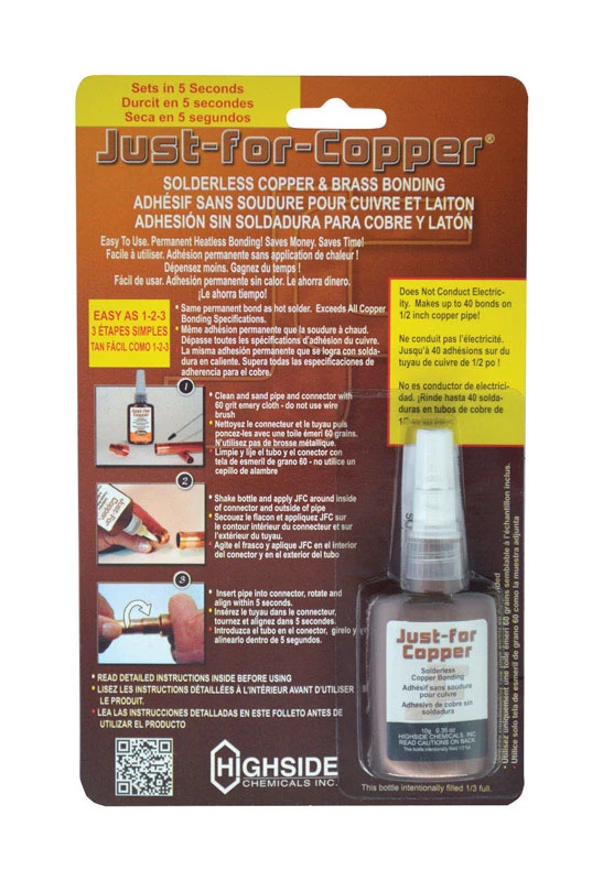 Just For Copper 0.35 Oz Solderless Copper Bonding 1 Pc