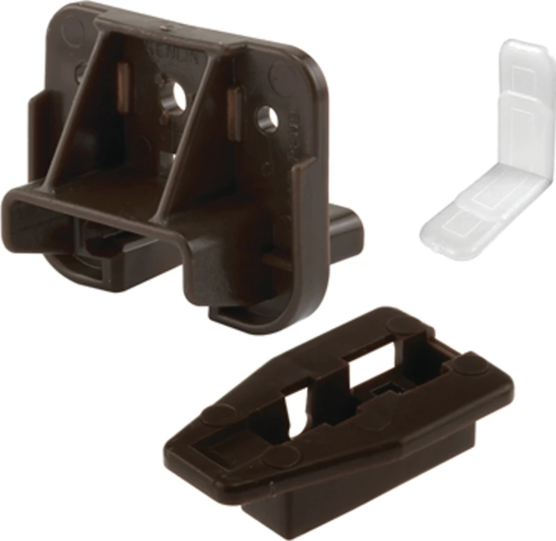 R 7321 Brown Plastic Drawer Track Guide Kit, 2 Guides, 4 Glides, Hardware Included