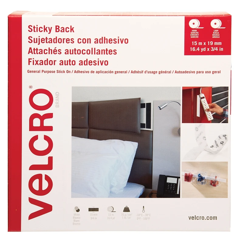 Sticky Back Tape, White, 3/4-In. x 16.4-Yd., Sold In Store By The Foot