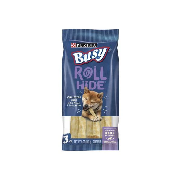 Dog Treats, Busy Beef Rollhide, 4 oz.