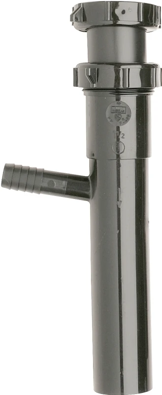 1-1/2 In. X 8 In. Black Plastic Dishwasher Tailpiece Pp66-14b